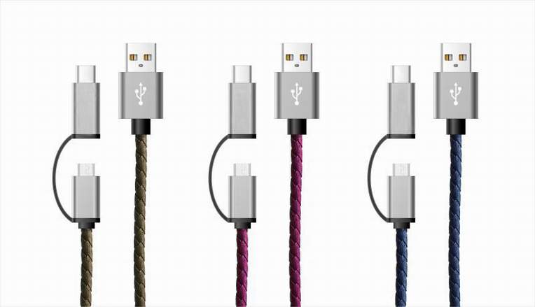 宏浩達(dá)二合一數(shù)據(jù)線，安卓micro USB/type-c兩用數(shù)據(jù)線