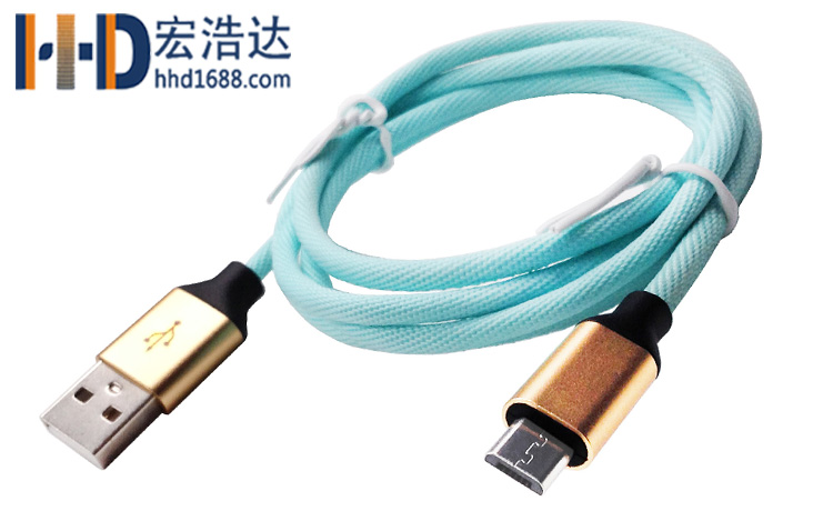 宏浩達(dá)廠家直銷手機數(shù)據(jù)線鋁合金布紋充電安卓數(shù)據(jù)線工廠專業(yè)定制